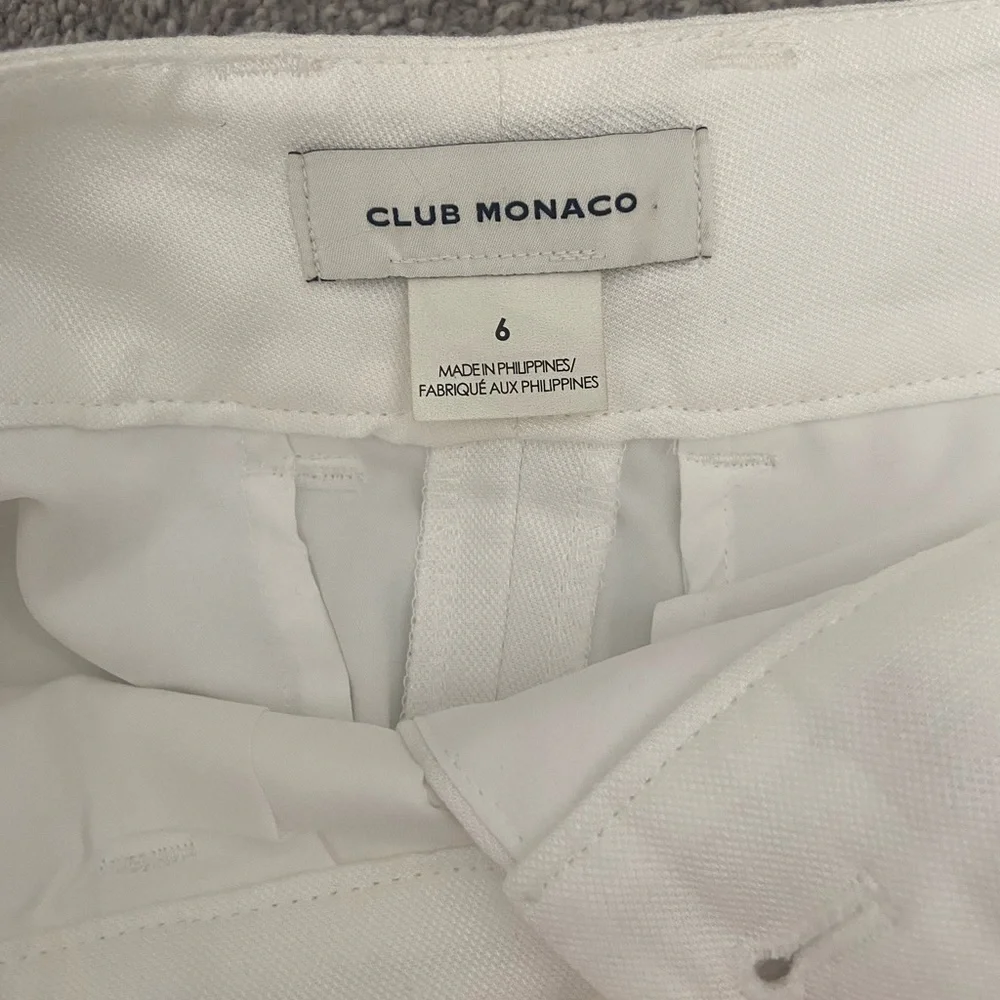 Club Monaco white linen shorts - Picture 3 of 5